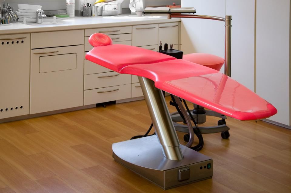 Dental chair in a treatment room